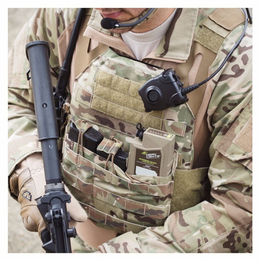 Galvion Nerv Centr SoloPack Battery fits in standard M4 pouch